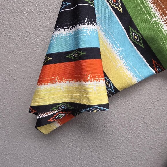 Southern Charm Shirt Womens 2XL Multicolor V Neck Tunic Aztec Stripe 3/4 Sleeve - Picture 4 of 10